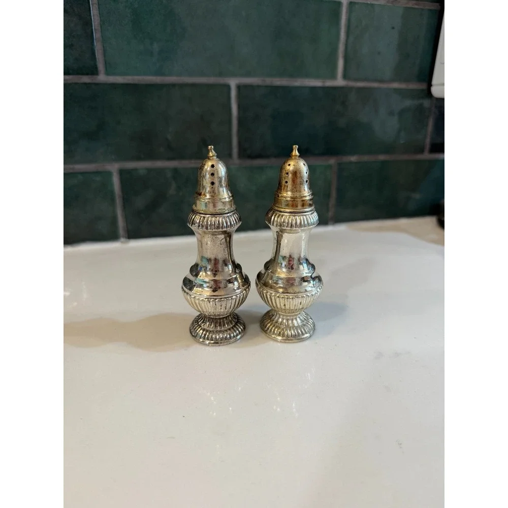 Vintage Silver Plated Salt and Pepper Shakers Made in Japan
